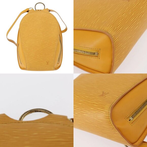 LOUIS VUITTON Epi Mabillon Backpack Yellow M52239 LV Auth 150563
